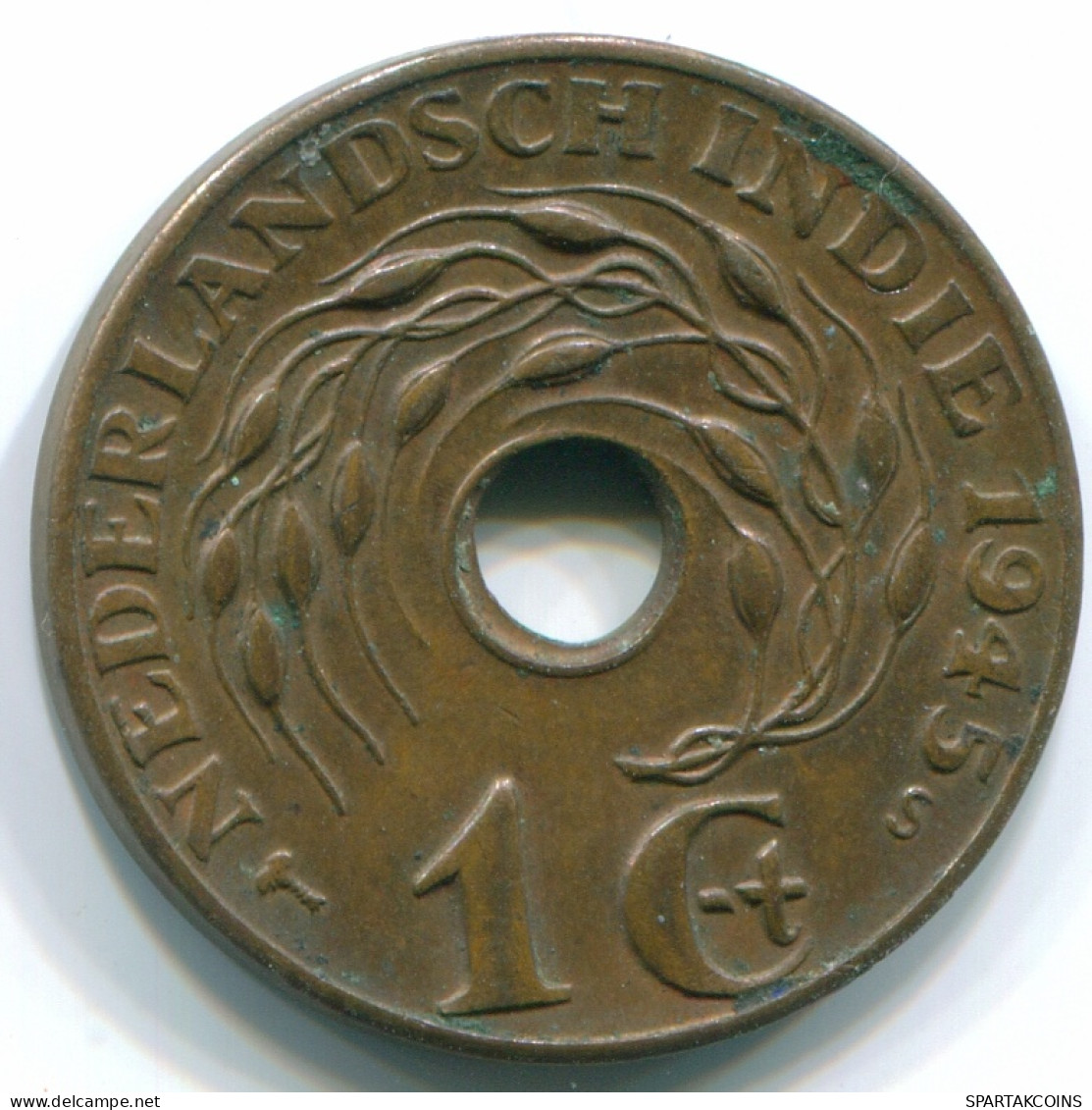 1 CENT 1945 S INDIAS ORIENTALES DE LOS PAÍSES BAJOS INDONESIA Bronze #S10345.E - Indes Néerlandaises