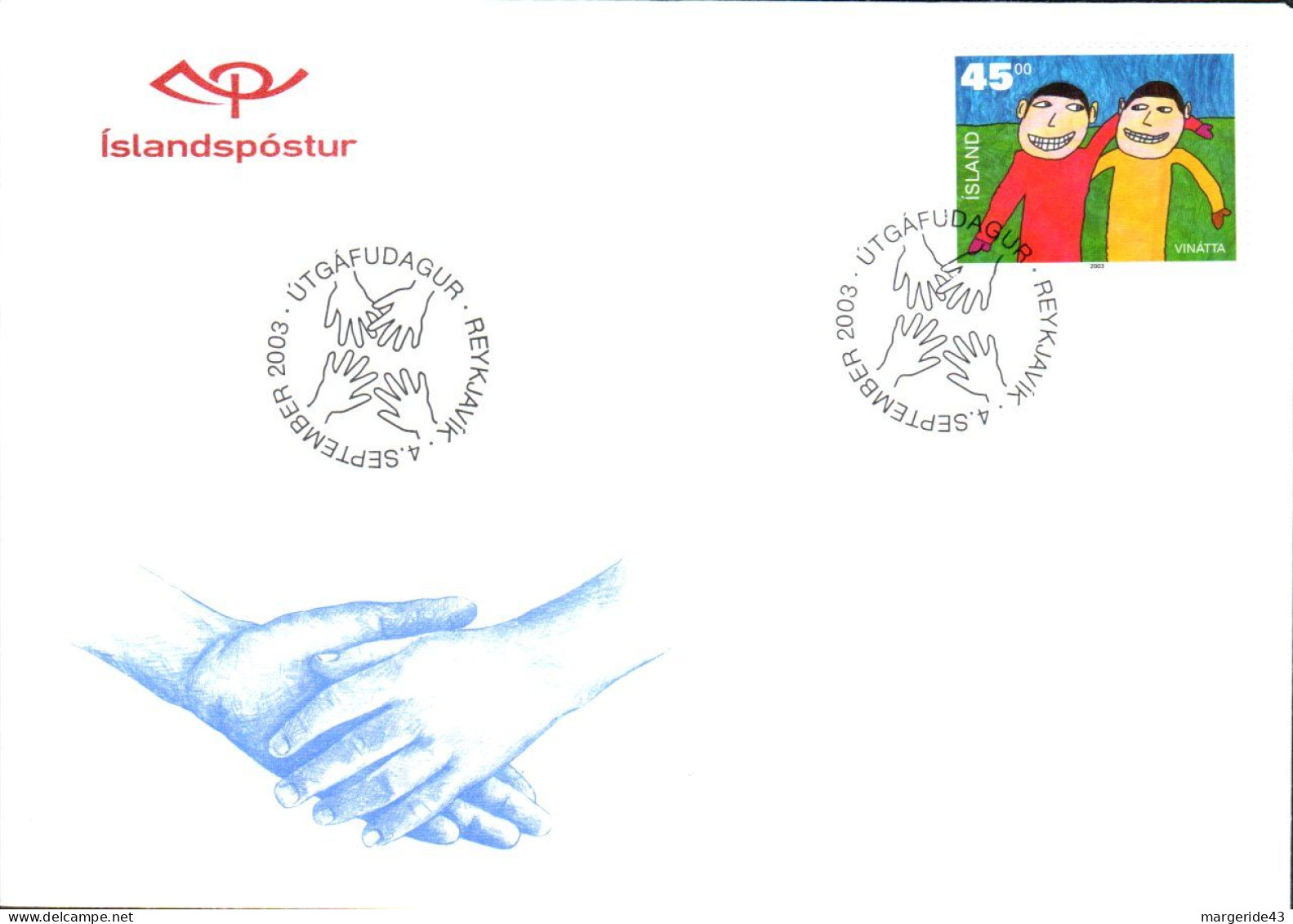 ISLANDE FDC 2003 DESSIN D'ENFANTS - FDC