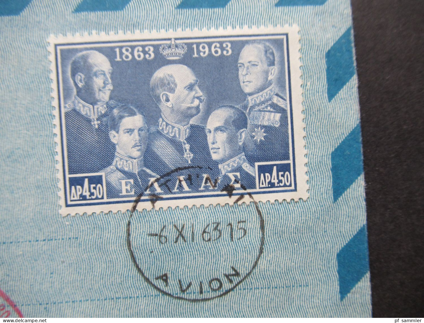 Griechenland 1963 Postes Helleniques Par Avion / Luftpost / Condor Austrian Airlines - Tel Aviv Israel Poste Restante - Lettres & Documents