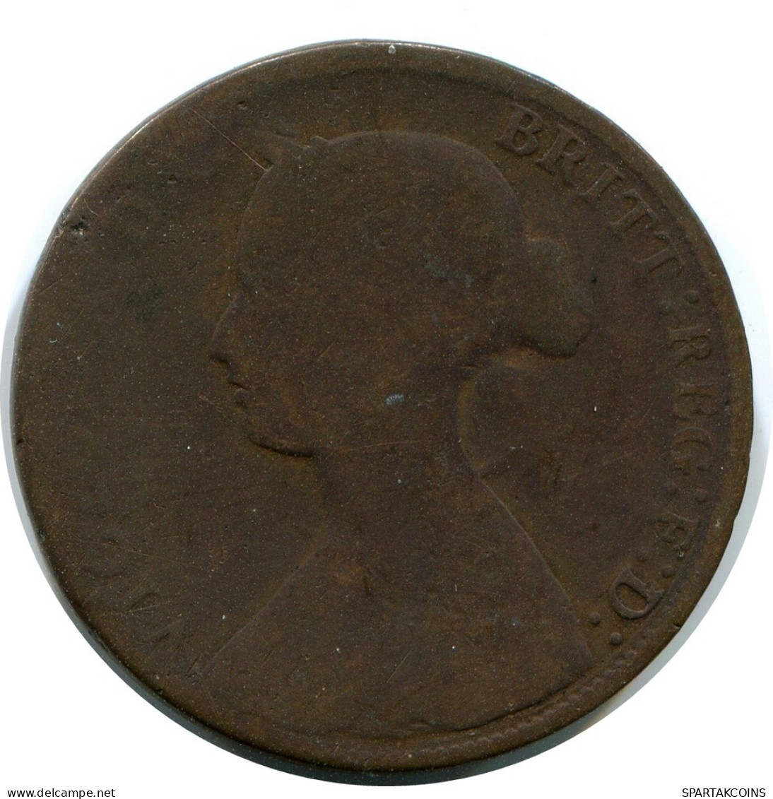 HALF PENNY 1861 UK GRANDE-BRETAGNE GREAT BRITAIN Pièce #AZ834.F - C. 1/2 Penny