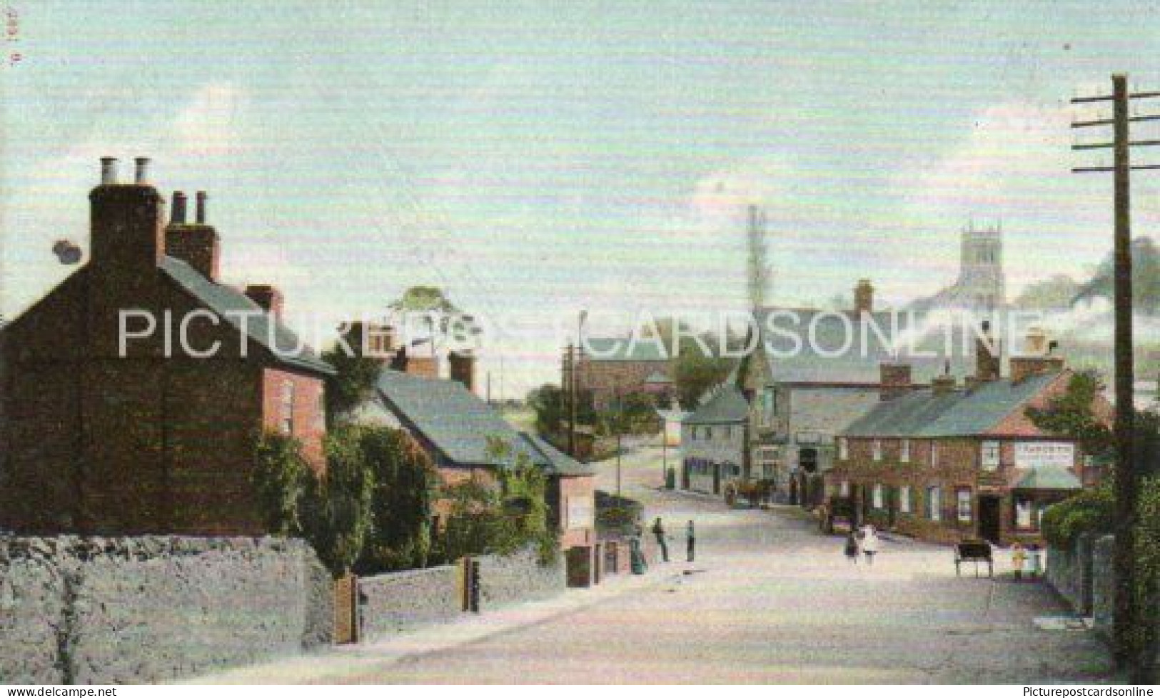 WOODHOUSE EVES MAIN STREET NEAR LEICESTER OLD COLOUR POSTCARD LEICESTERSHIRE - Other & Unclassified