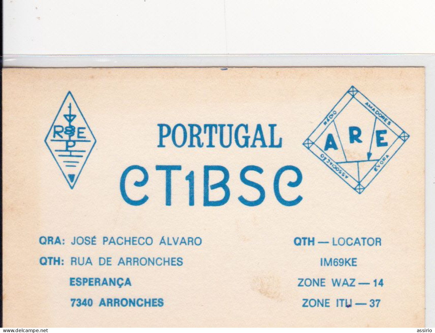 Portugal -postal De Rádio Amador  De Arronches + Elvas - Portalegre