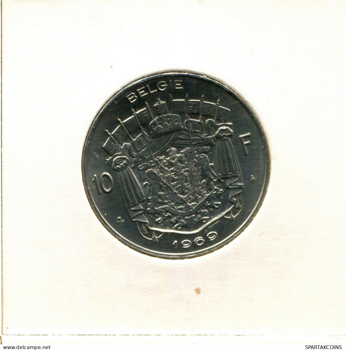10 FRANCS 1969 DUTCH Text BELGIEN BELGIUM Münze #BB237.D - 10 Francs