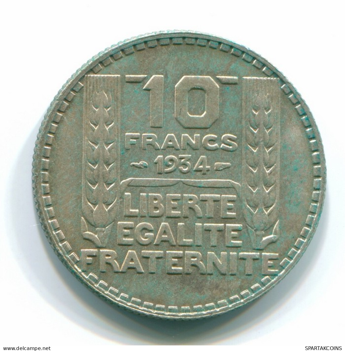 10 FRANCS 1934 FRANKREICH FRANCE Französisch Münze SILBER #FR1063.14.D - 10 Francs