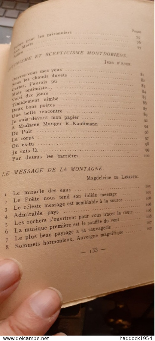 Le MONT-DORE Poétique Et Sauveur JEAN D'AVEN MADELEINE DE LANARTIC La Belle Cordière 1942 - Auvergne