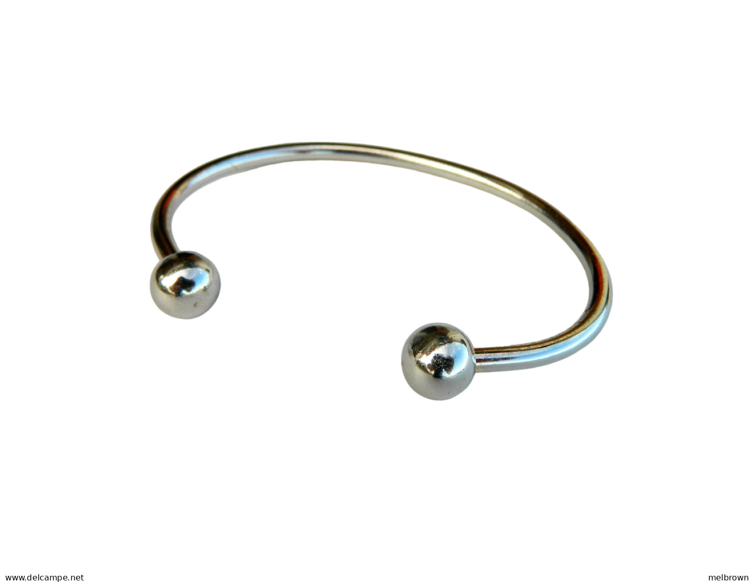 Vintage Silver Tone Metal Torc Bracelet - 17 Cm - Armbanden