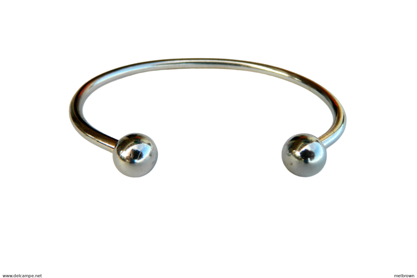 Vintage Silver Tone Metal Torc Bracelet - 17 Cm - Bracelets