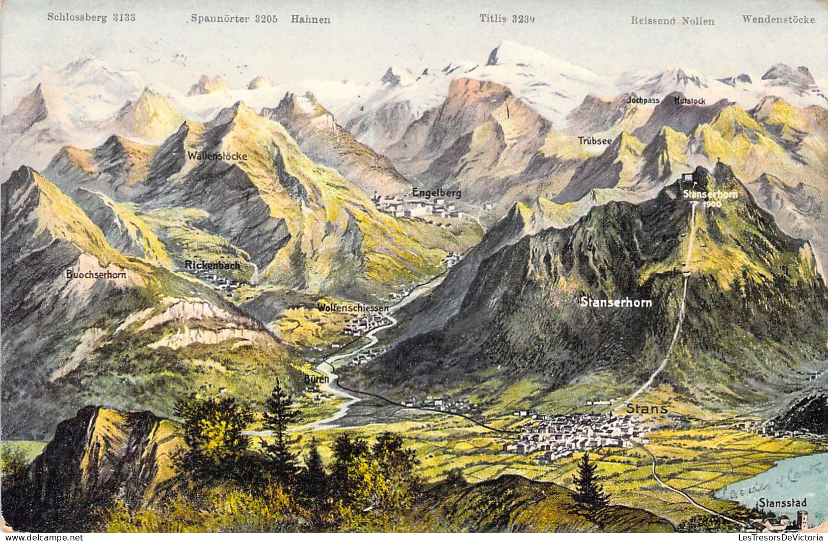 SUISSE - Schlossberg - Spannörter - Hahnen - Titlis - Carte Postale Ancienne - Berg