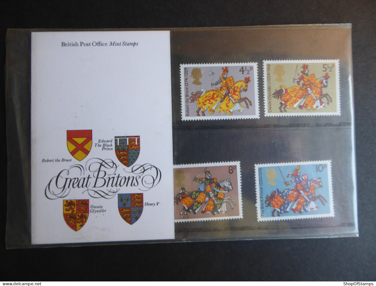GREAT BRITAIN SG 958-61 MEDIEVAL WARRIORS PRESENTATION PACK - Feuilles, Planches  Et Multiples