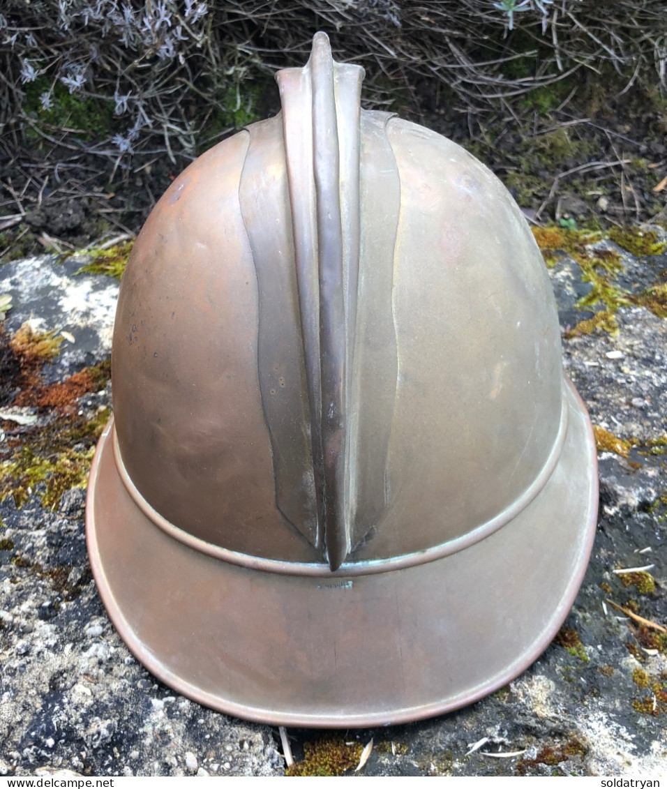 Original WW1 Casque Pompier 1895 Français De BELLOT (seine Et Marne ) - Pompieri