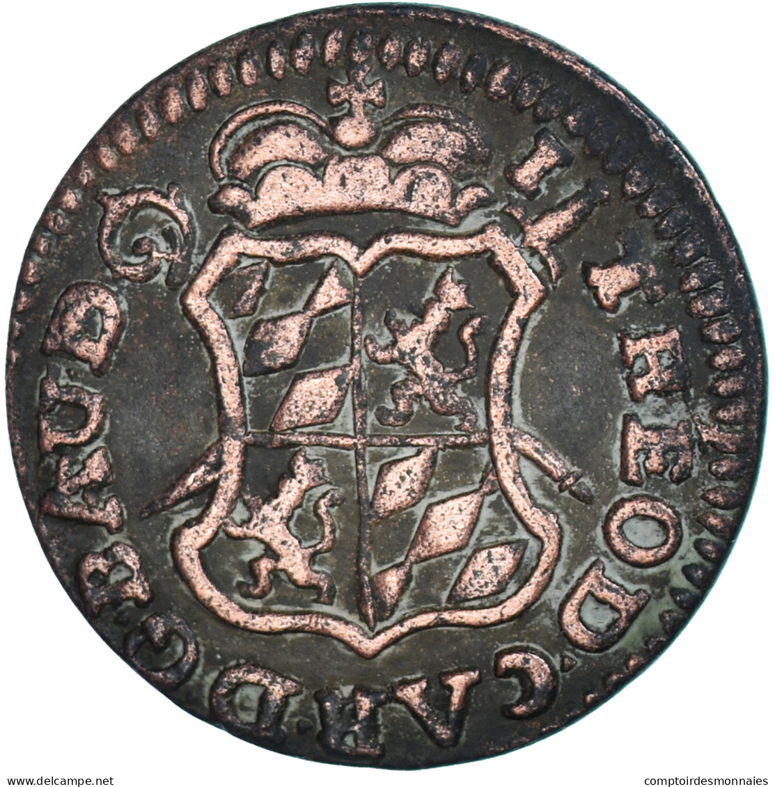 Monnaie, Liège, John Theodore, Liard, 1750, Liege, Frappe Décentrée, TB+ - Otros & Sin Clasificación