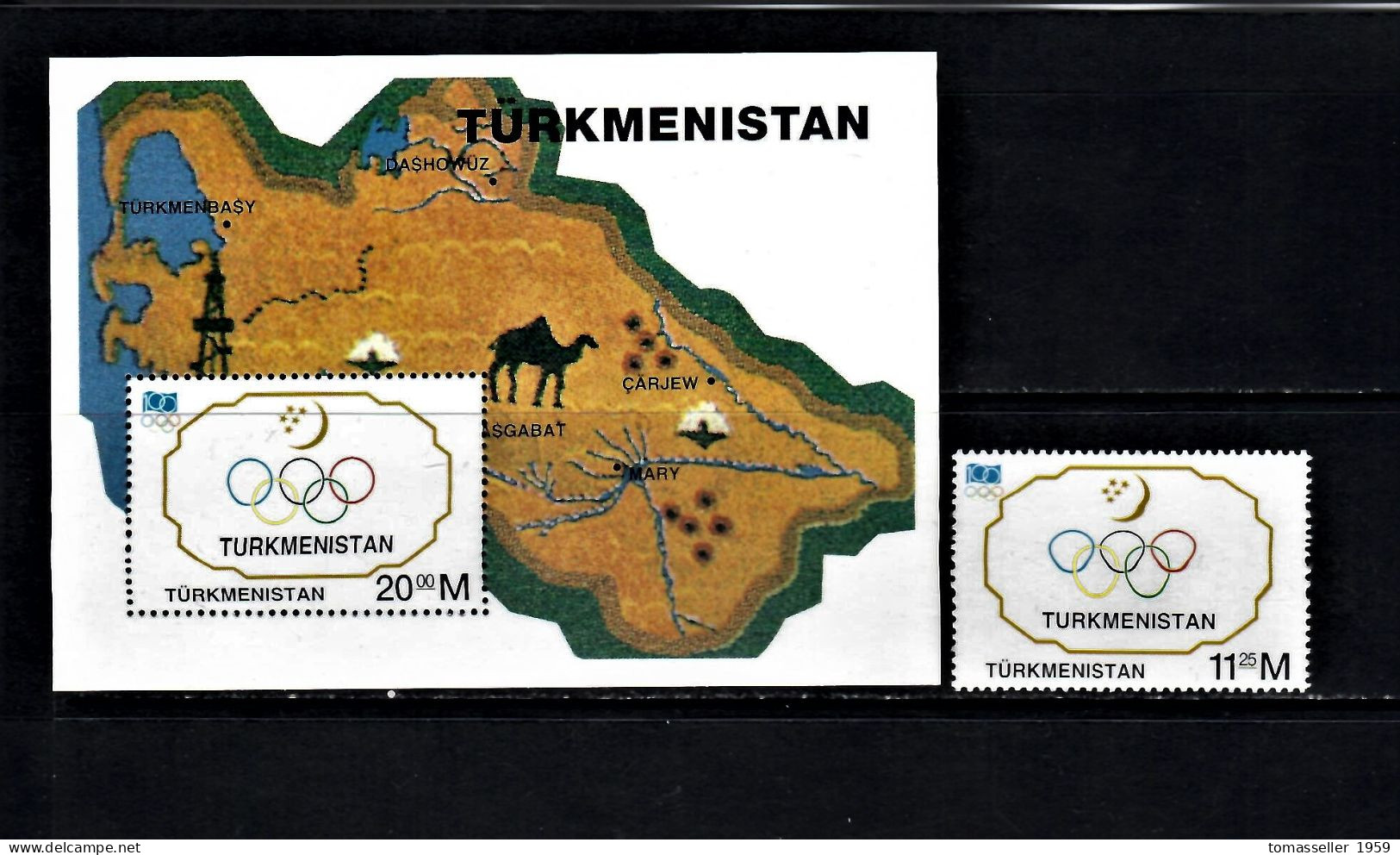 .Turkmenistan.1994 The 100th Anniversary Of International Olympic Committee Or IOC. (2st+1 Bl).MNH** - Turkmenistan