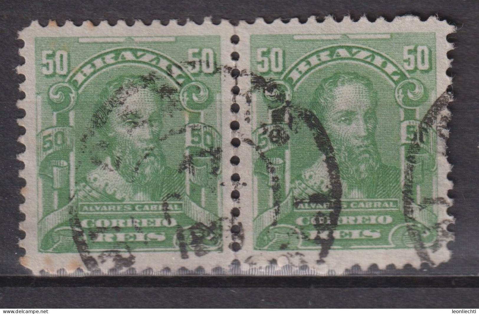 1915 Brasilien Mi:BR 181, Yt:BR 130a, Sg:BR 263, Pedro Alvares Cabral (1467-1520),    Personalities And Liberty Allegory - Oblitérés