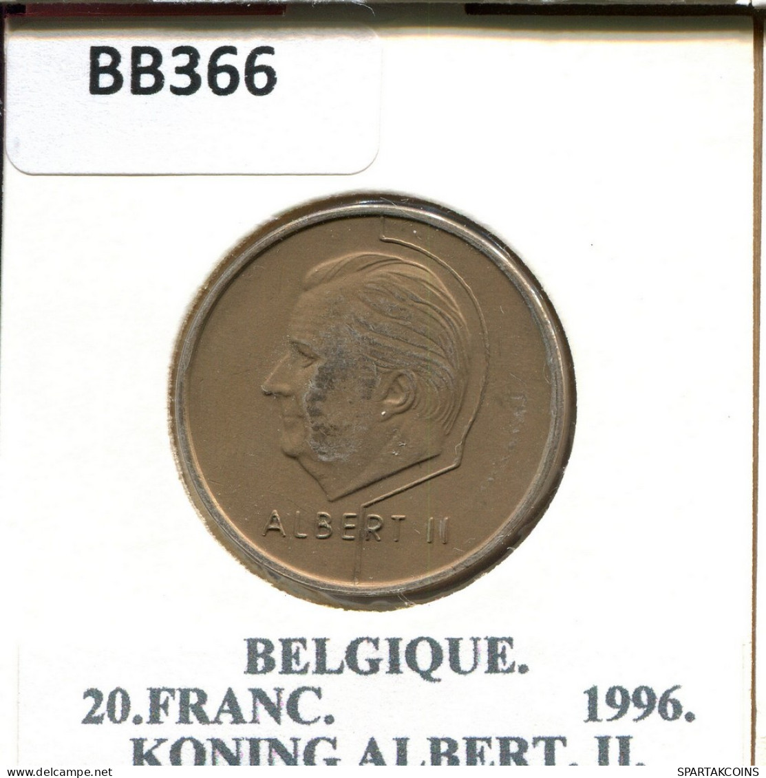 20 FRANCS 1996 FRENCH Text BELGIQUE BELGIUM Pièce #BB366.F - 20 Francs