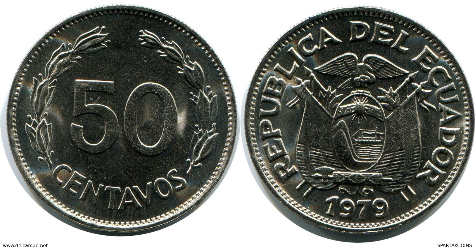 50 CENTAVOS 1979 EQUATEUR ECUADOR Pièce #AZ167.F - Equateur