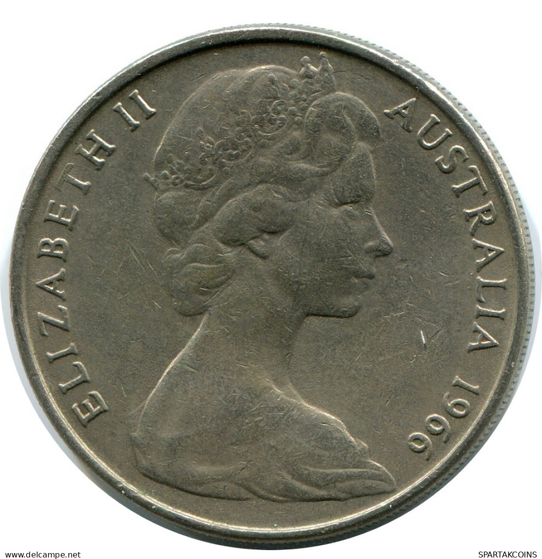 20 CENTS 1966 AUSTRALIA Coin #AZ156.U - 20 Cents