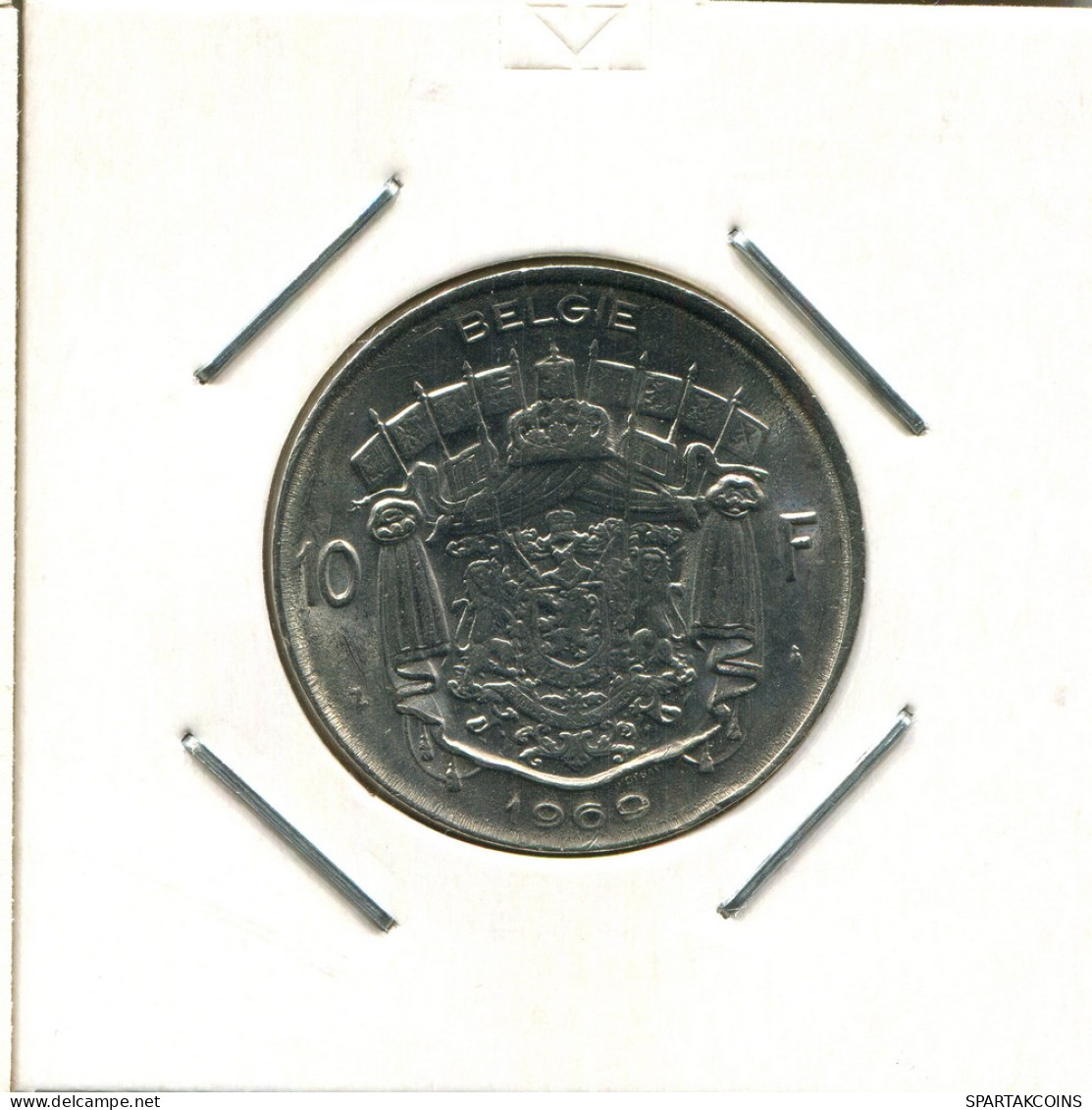 10 FRANCS 1969 DUTCH Text BELGIEN BELGIUM Münze #AU069.D - 10 Francs