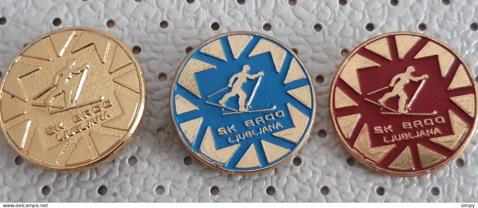 Ski Club SK Brdo Ljubljana Biathlon  Cross-country Skiing Slovenia Pins - Biathlon