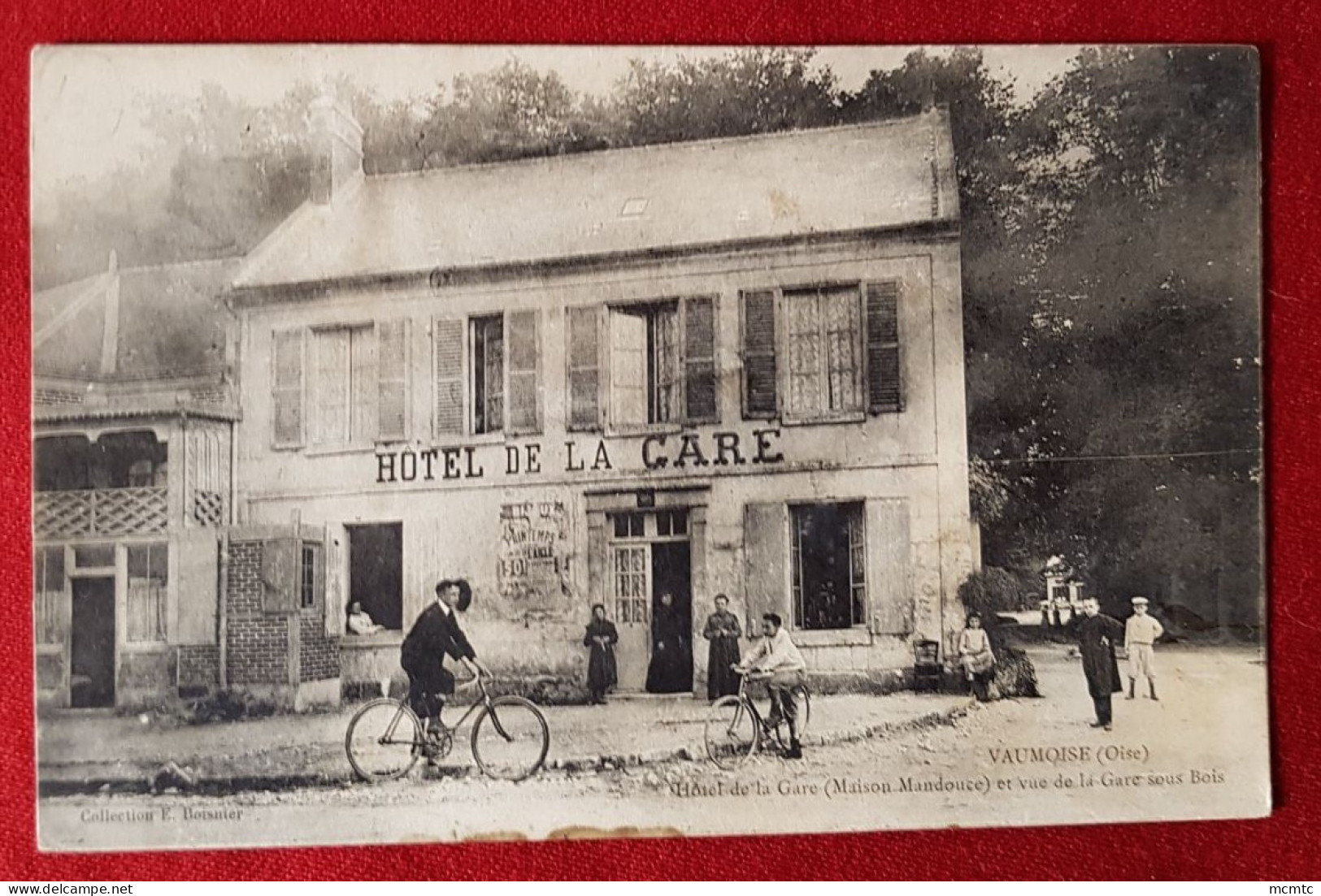 CPA Décollée - Vaumoise -(Oise) - Hôtel De La Gare (Maison Mandouce ) Et Vue De La Gare Sous Bois - Vaumoise