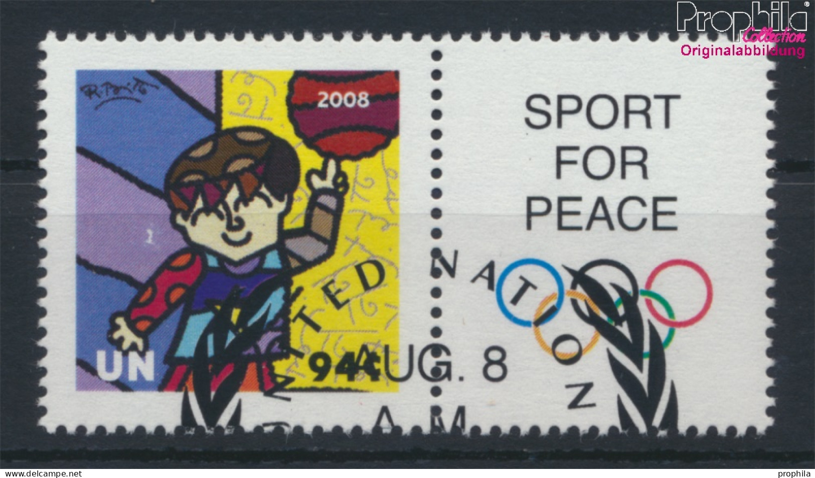 UNO - New York 1102Zf Mit Zierfeld (kompl.Ausg.) Gestempelt 2008 Olympische Sommerspiele (10063446 - Usati