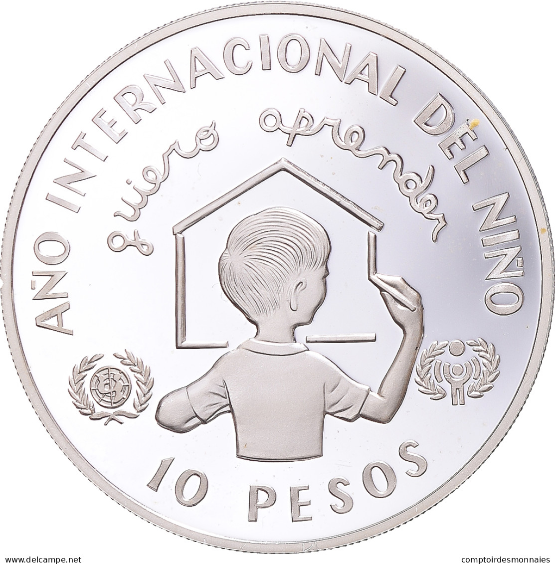 Monnaie, République Dominicaine, 10 Pesos, 1982, Dominican Republic Mint - Dominicaine