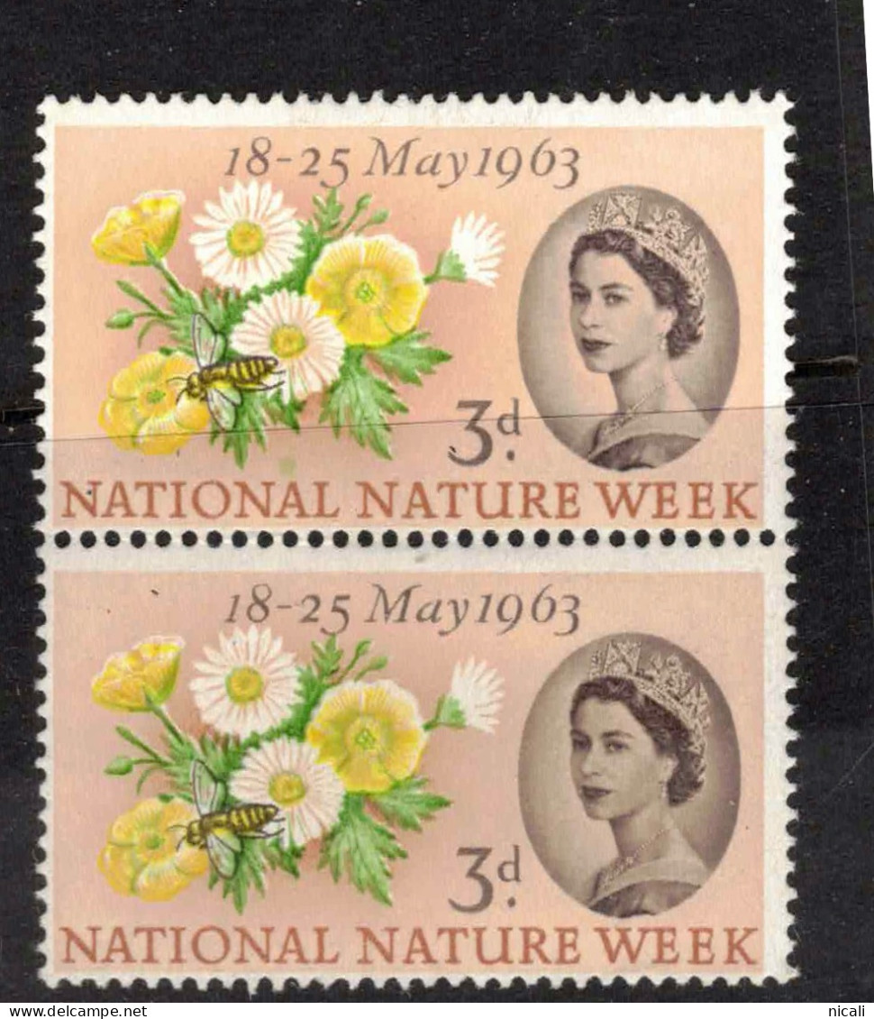 GB 1963 3d National Nature Week With Pale Green Blob Above AL SG 637 HM ZZ135 - Errors, Freaks & Oddities (EFOs