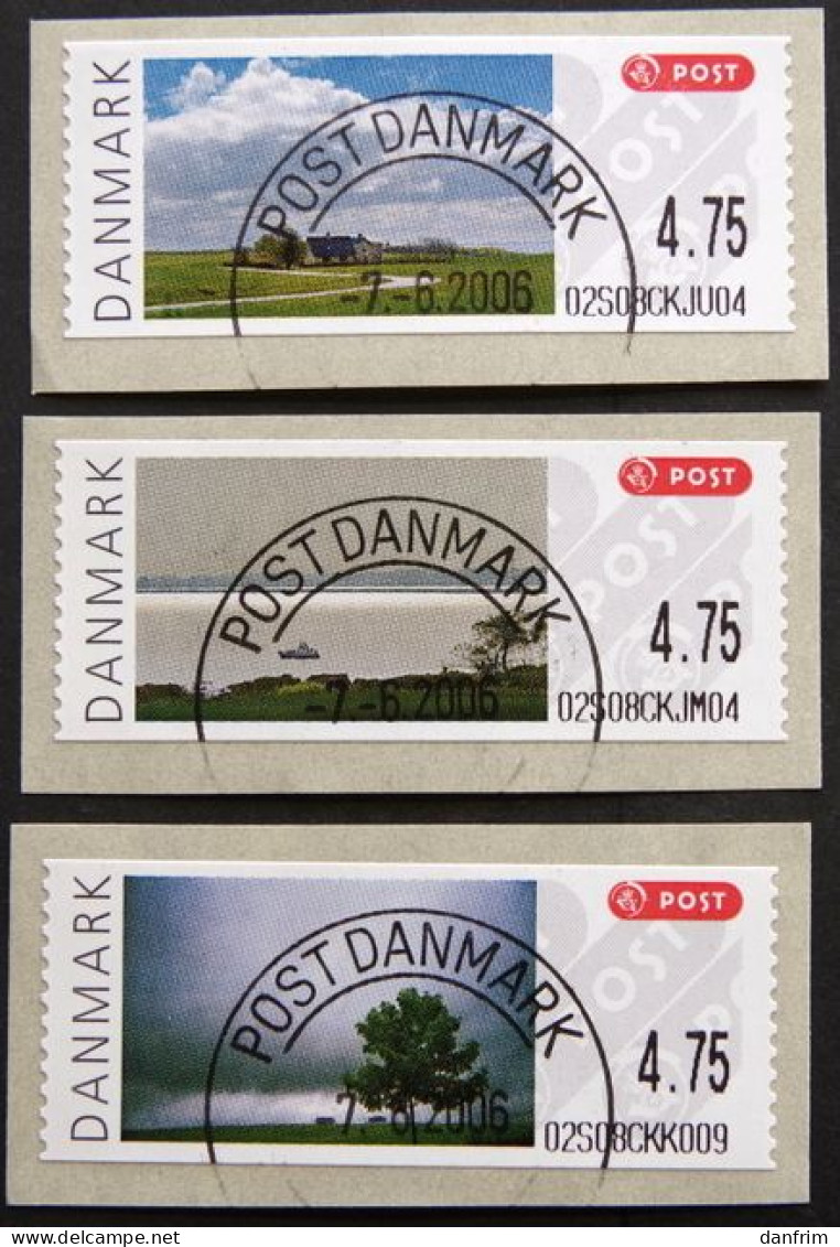 Denmark 2006 MiNr.32-34 (O) ( Lot L149 ) ATM Franking Labels - Automatenmarken [ATM]
