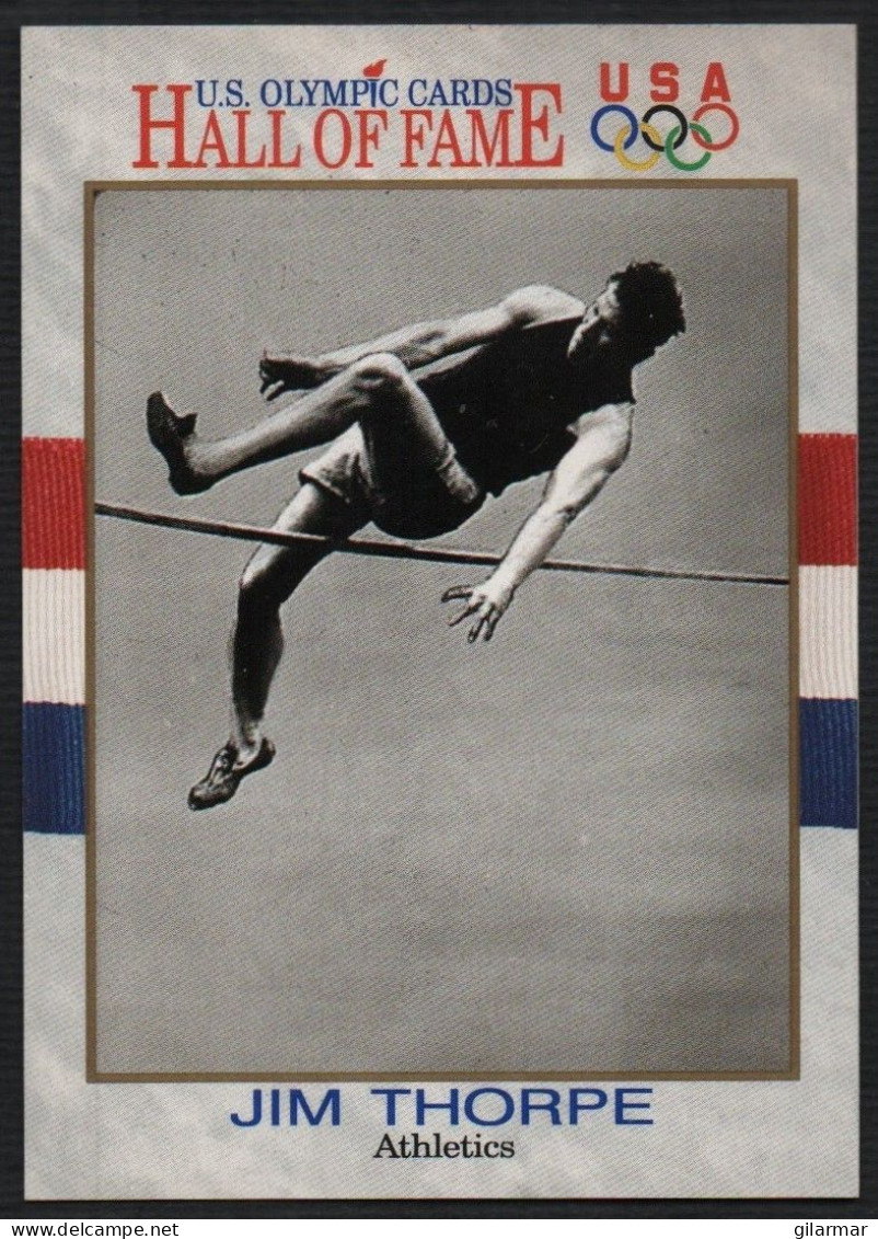 UNITED STATES - U.S. OLYMPIC CARDS HALL OF FAME - ATHLETICS - JIM THORPE - DECATHLON - # 3 - Trading Cards