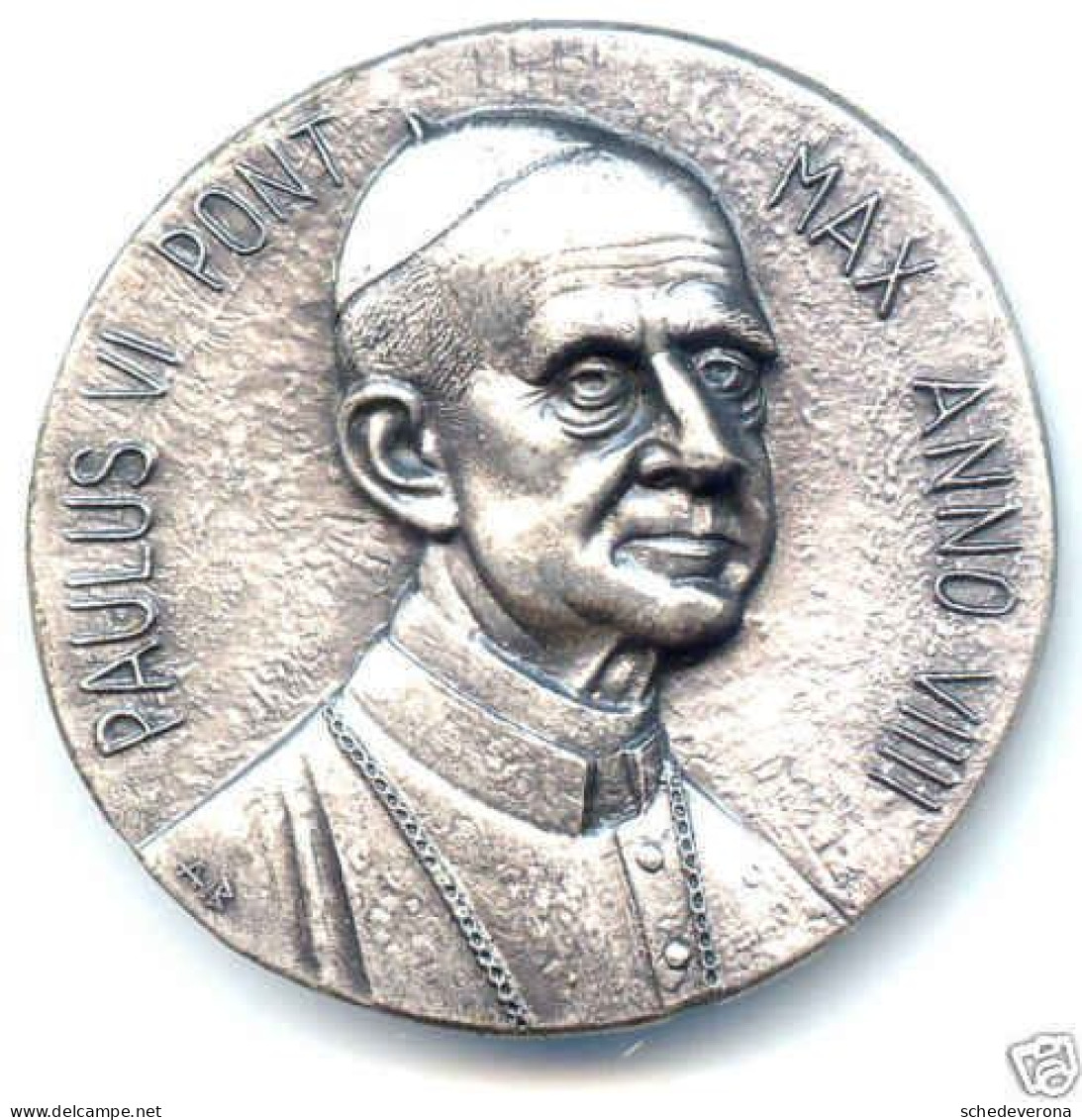 PAOLO VI MEDAGLIA ANNUALE IX PONTIFICATO 1972 ARGENTO - Firma's