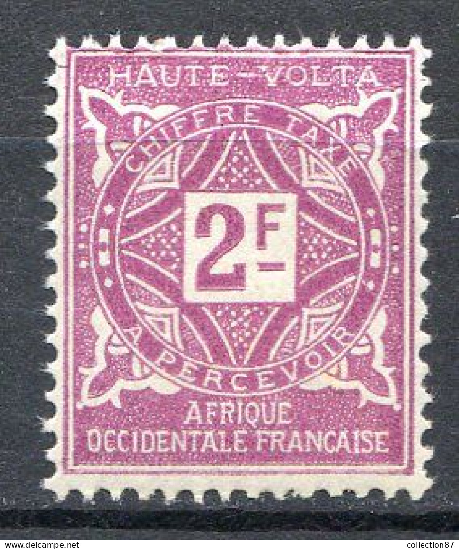 02-TOM2 < HAUTE VOLTA < TAXE N° 19 ** Neuf Luxe Gomme Coloniale ** MNH - - Strafport