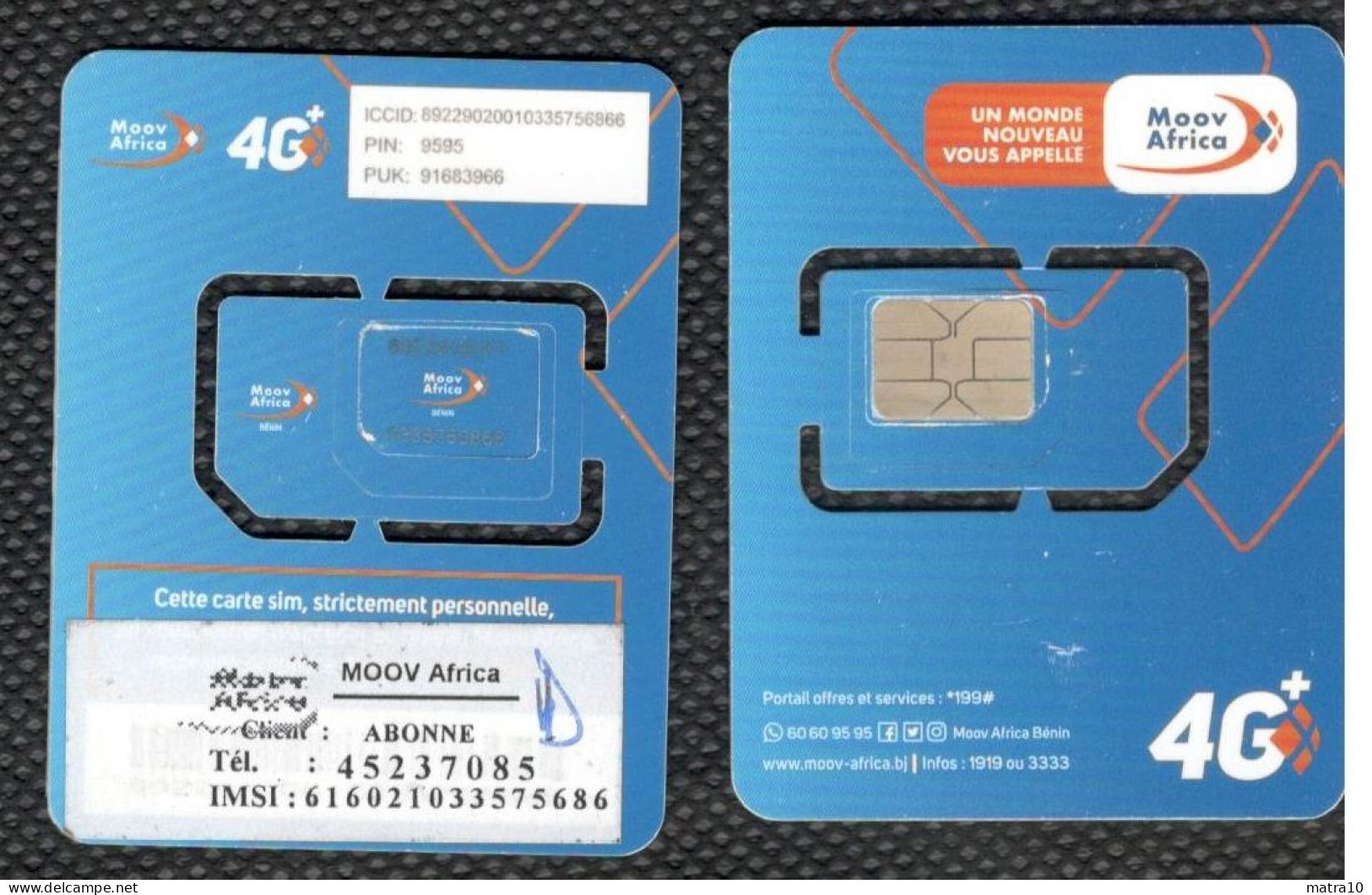 BENIN GSM Sim Card MOOV Carte Puce New Neuf Nuova - Benin