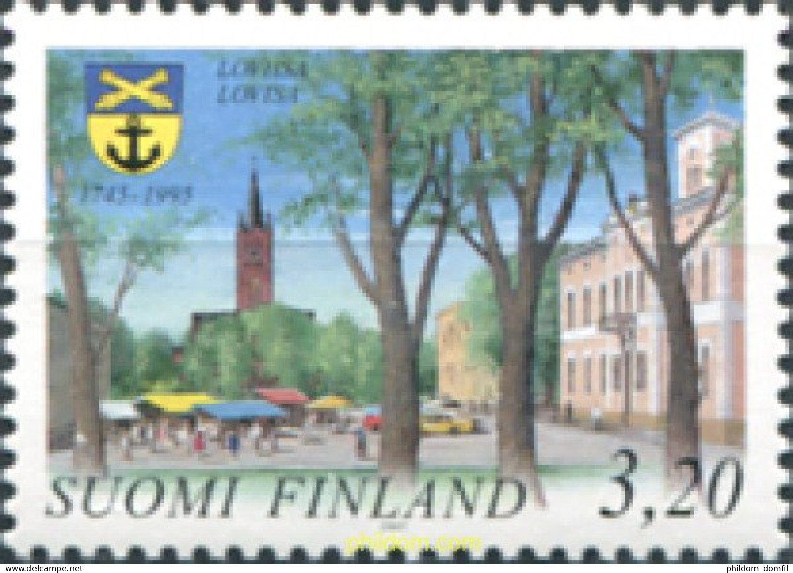 41000 MNH FINLANDIA 1995 250 ANIVERSARIO DE LA CIUDAD DE LOVIISA - Altri & Non Classificati