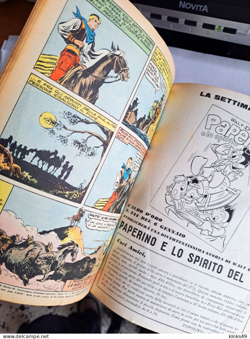 B225> PECOS BILL Albo D'Oro Mondadori N° 243 Del 6 GEN. 1951 ( I Guadi Della Sete ) - Erstauflagen