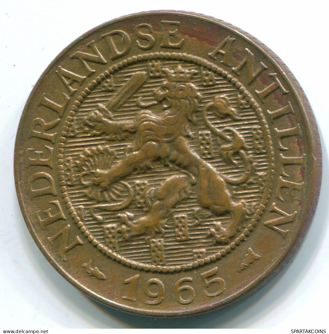 2 1/2 CENT 1965 CURACAO NIEDERLANDE Bronze Koloniale Münze #S10206.D - Curaçao