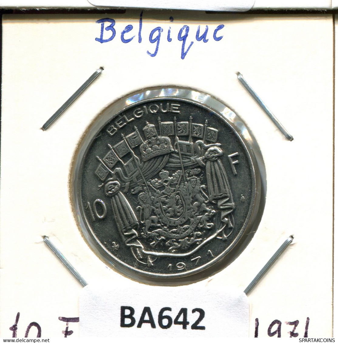 10 FRANCS 1971 Französisch Text BELGIEN BELGIUM Münze #BA642.D - 10 Frank