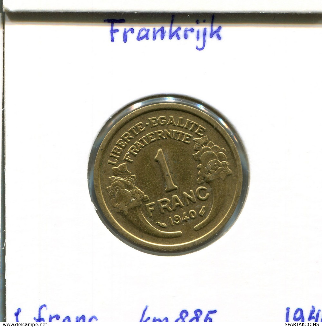 1 FRANC 1940 FRANCE Coin French Coin #AM279 - 1 Franc