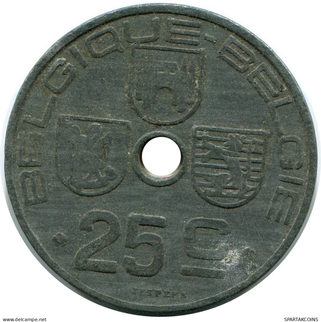 25 CENTIMES 1942 BELGIUM Coin BELGIE-BELGIQUE #AX369.U - 25 Cent