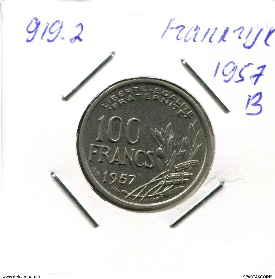 100 FRANCS 1957 B FRANCE Pièce Française #AN484.F - 100 Francs