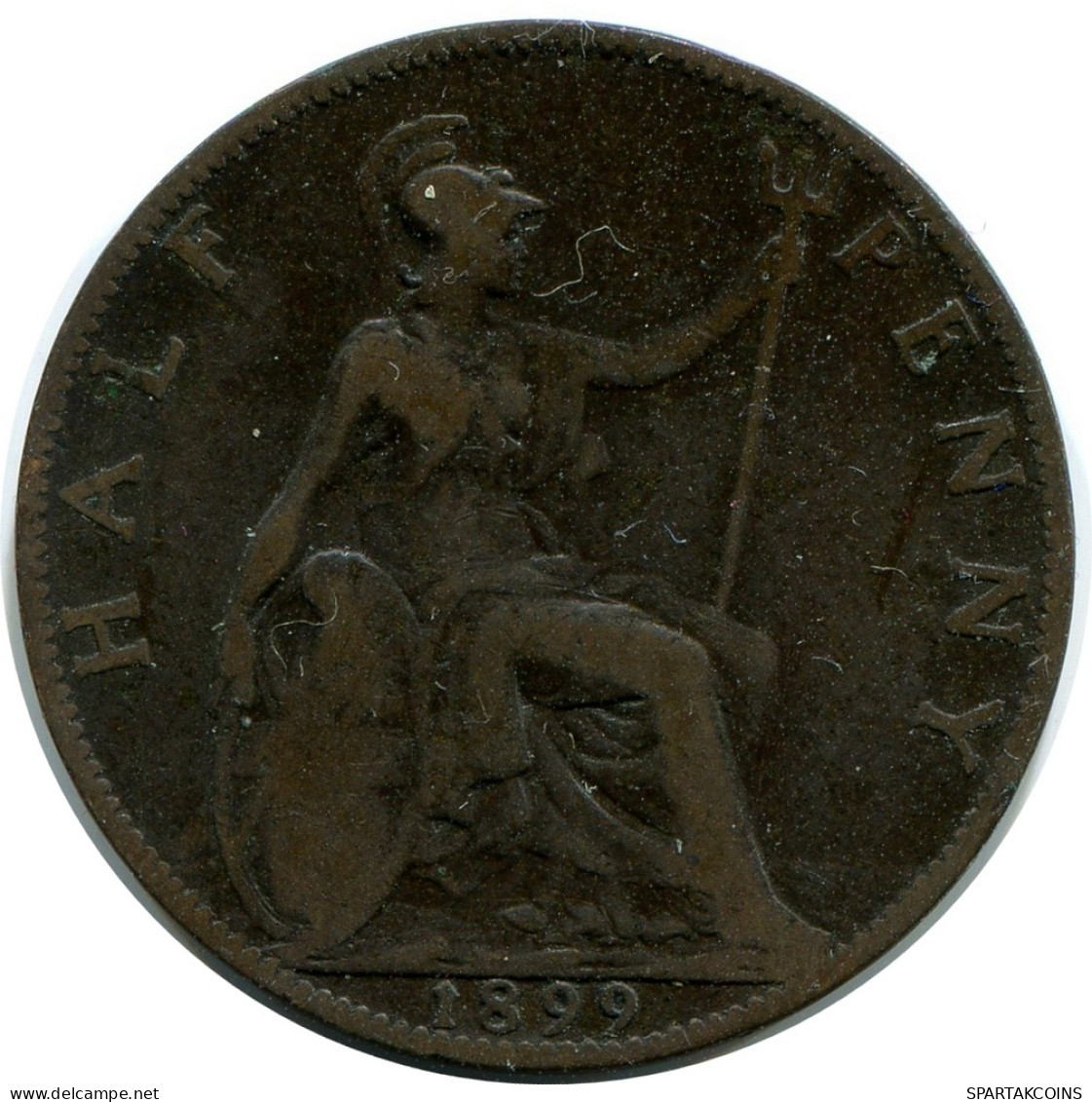 HALF PENNY 1899 UK GRANDE-BRETAGNE GREAT BRITAIN Pièce #AZ649.F - C. 1/2 Penny