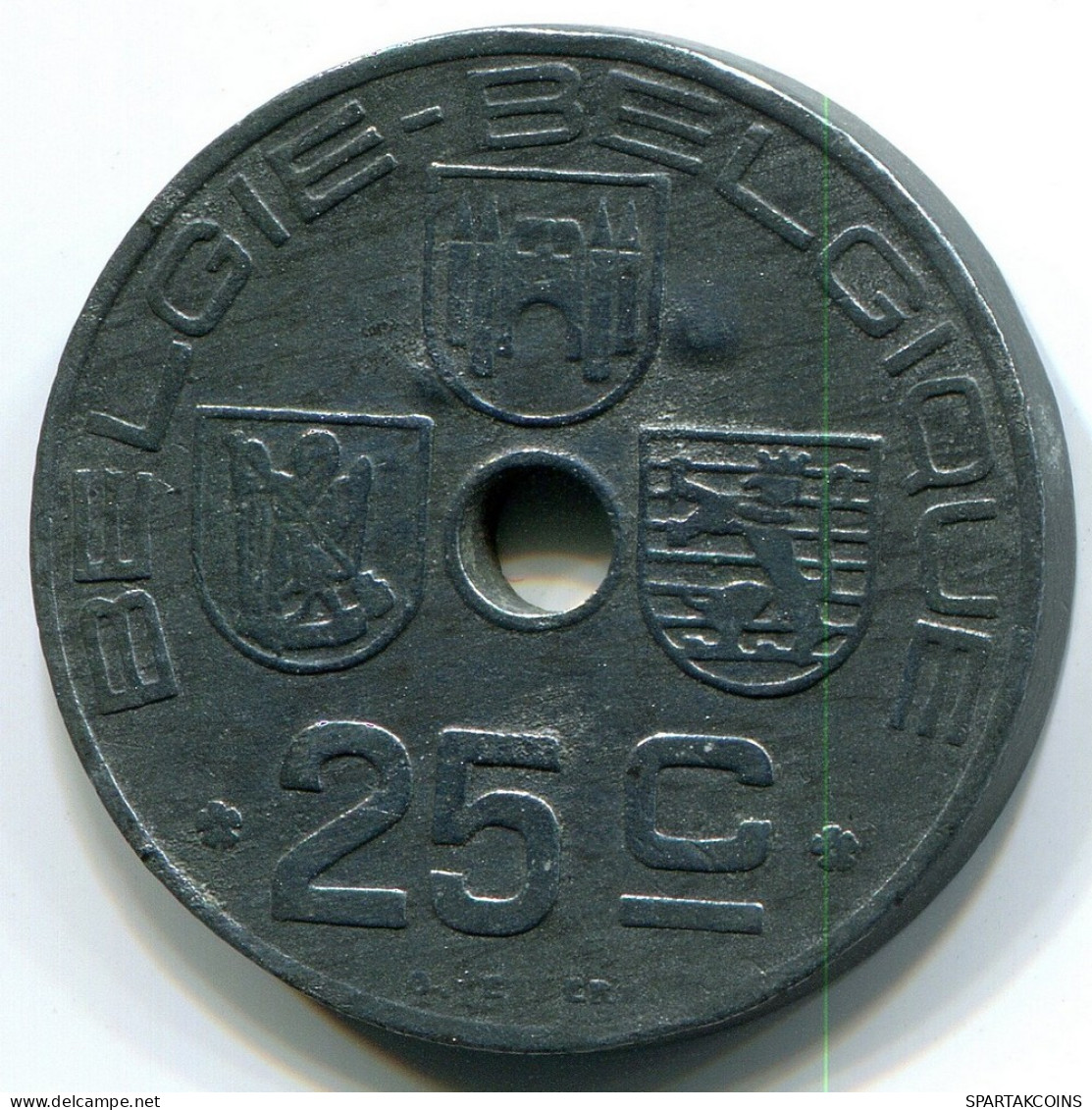 25 CENTIMES 1946 BELGIE-BELGIQUE BELGIEN BELGIUM Münze #BB376.D - 10 Cent & 25 Cent