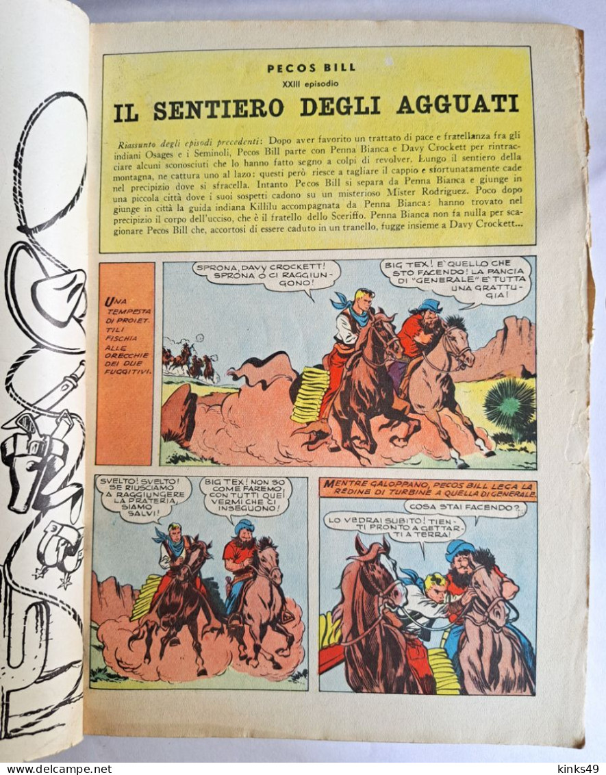 B225> PECOS BILL Albo D'Oro Mondadori N° 227 - XXIII° Episodio < Il Sentiero Degli Agguati > 16 SETT. 1950 - Primeras Ediciones