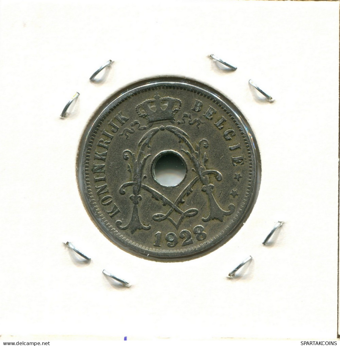 25 CENTIMES 1928 DUTCH Text BÉLGICA BELGIUM Moneda #BA314.E - 25 Cent