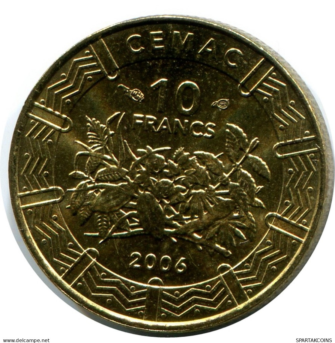 10 FRANCS CFA 2006 ESTADOS DE ÁFRICA CENTRAL (BEAC) Moneda #AP862.E - Centrafricaine (République)