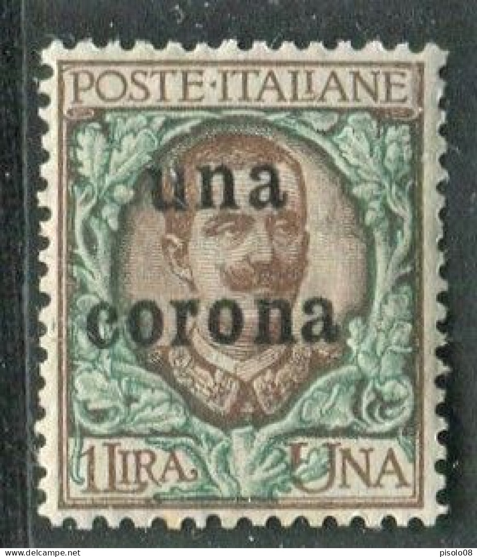 DALMAZIA 1919  1 C. SU 1 L SASSONE 1 CORONA ** MNH CENTRATISSIMA - Dalmatie