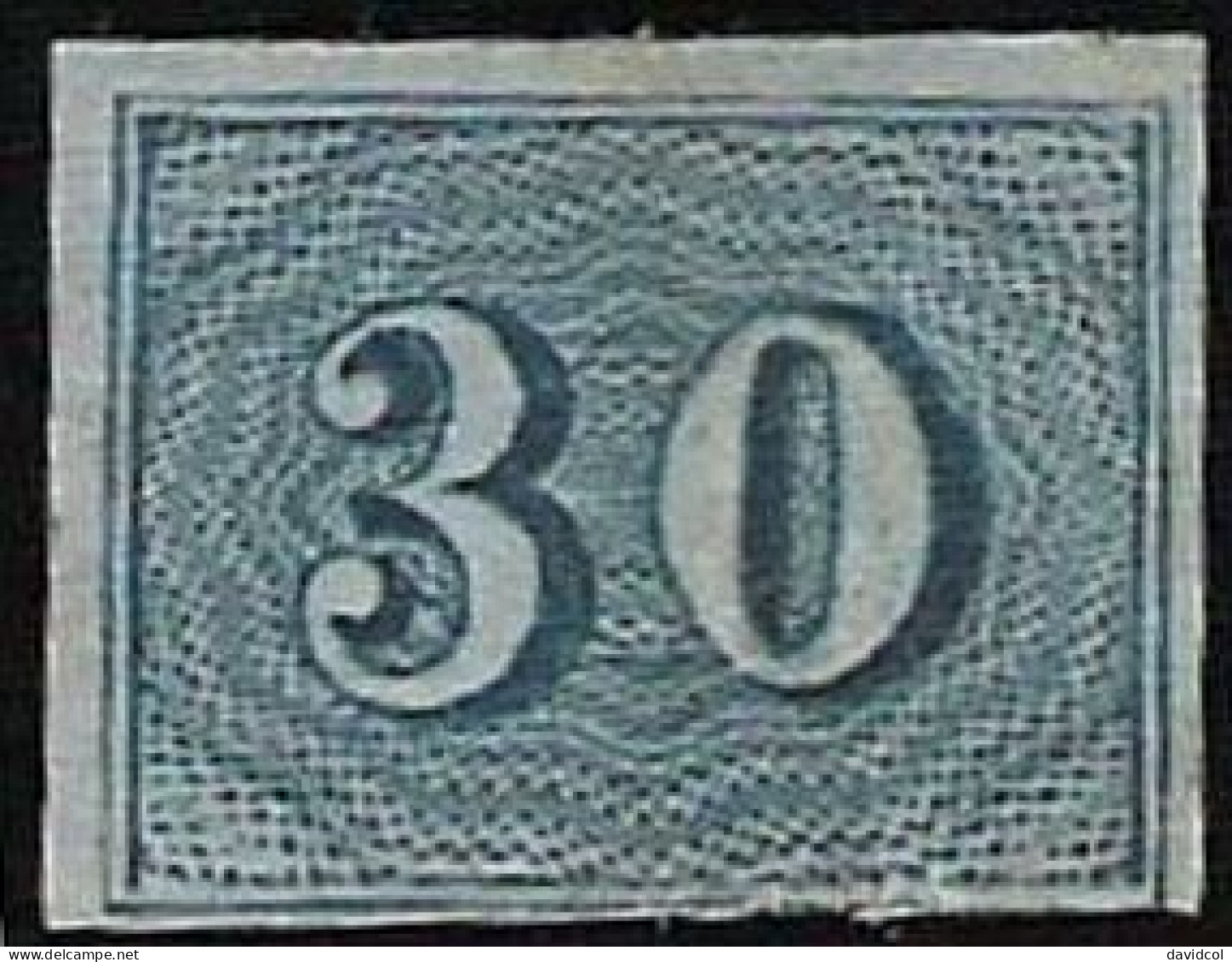 2682B - BRASIL - 1854 - MI#:20 - MINT - 30 R. BLUE . - Unused Stamps