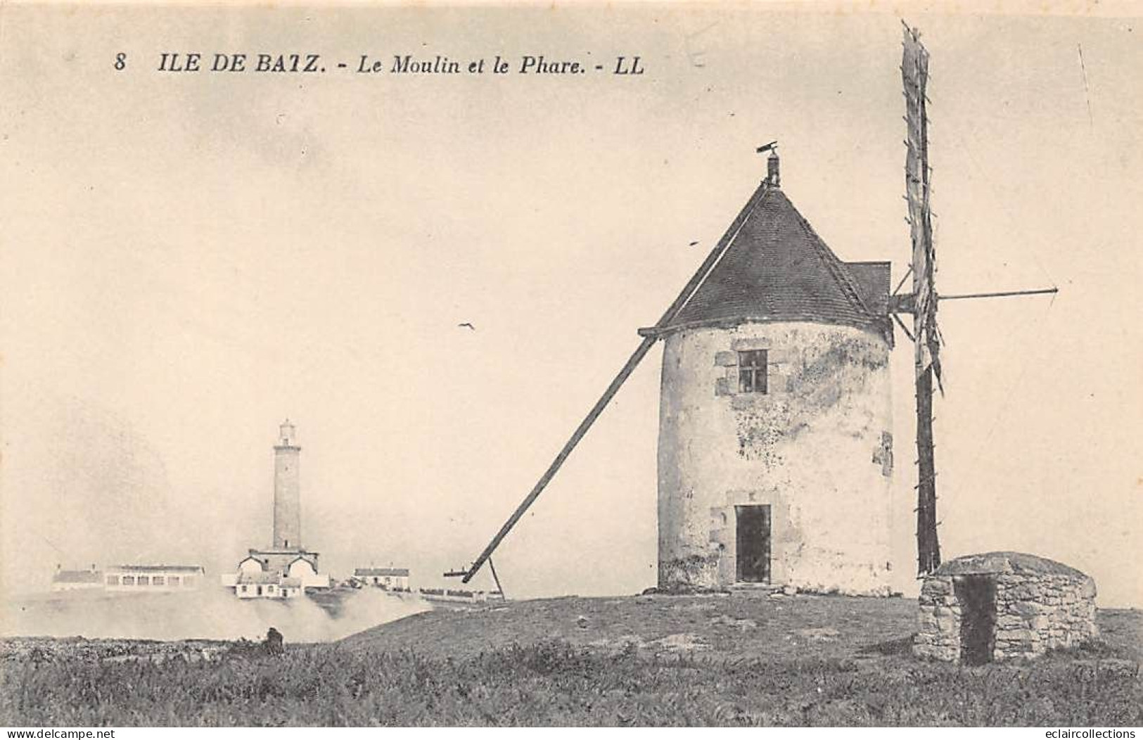 Ile De Batz       29         Le Moulin Et Le Phare     N° 8  (voir Scan) - Ile-de-Batz