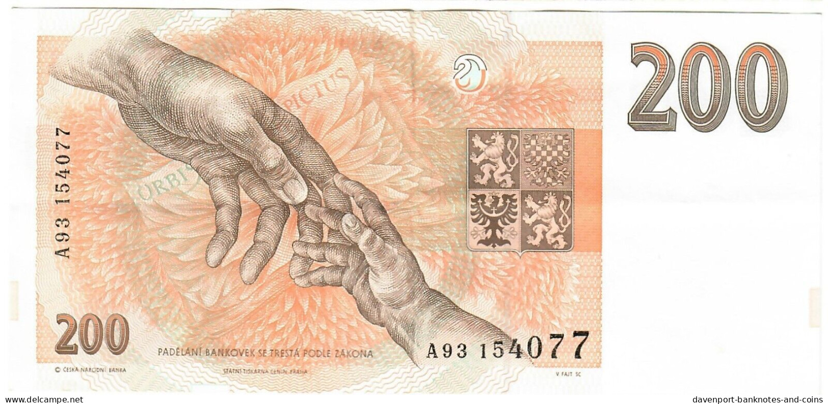 Czech Republic (Czechia) 200 Korun 1993 VF/EF [5] - Tsjechië