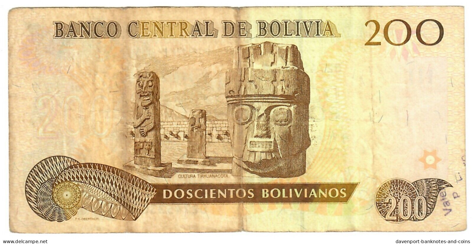 Bolivia 200 Bolivianos 1986 (2001) F - Bolivië