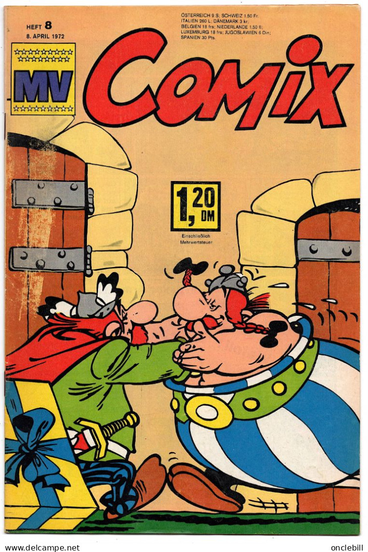 Mv Comix Revue N° 8 April 1972  Couverture Asterix état Superbe - Sonstige & Ohne Zuordnung