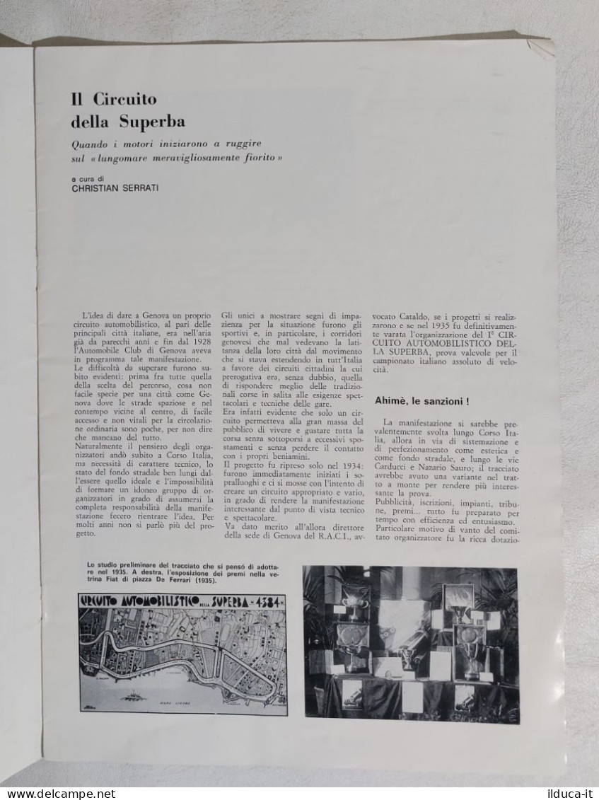 I113195 Rievocazione Storica Del Circuito Della Superba - Genova Aprile 1985 - Bücher